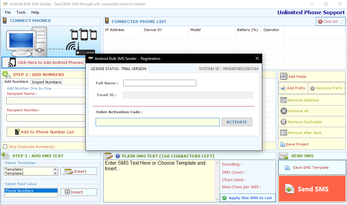 sms sender registration